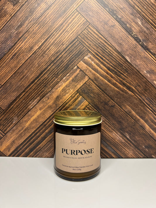 Purpose | decadent plum + deep black rose - Jar Candle