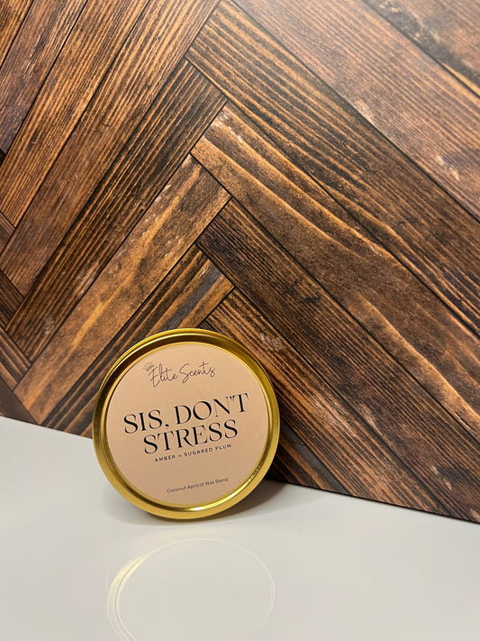 Sis, Don't Stress | amber + sugared plum - Luxe Travel Candle